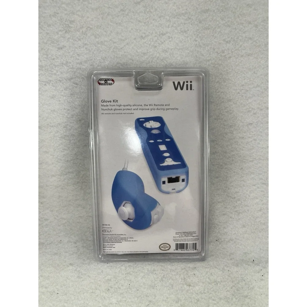 Official Nintendo Wii Glove Kit Switch 'N Carry Sealed Black- New In Box